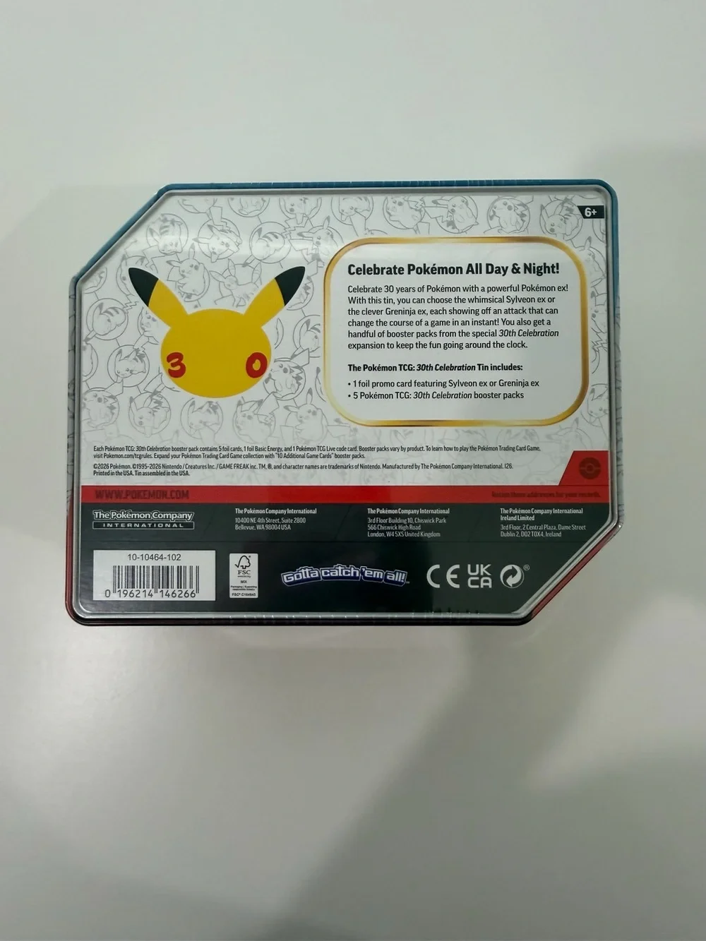 Brand New 30th Celebration Pokémon Tin